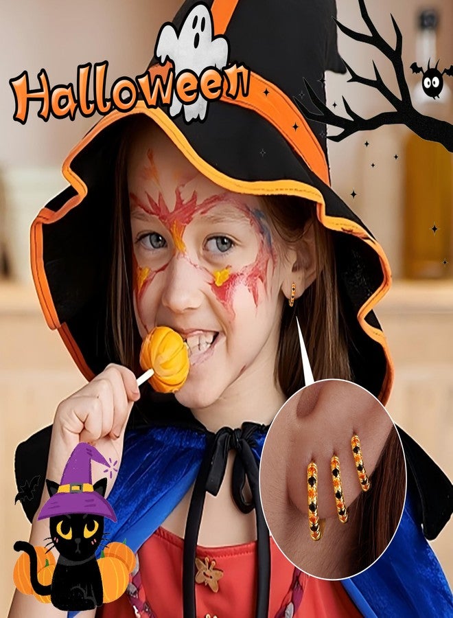 Poxtex طقم أقراط حلقية ذهبية صغيرة للنساء والرجال، مضادة للحساسية، مطلية بالذهب عيار 14 قيراط، أقراط غضروفية متعددة، خفيفة الوزن، صغيرة ورقيقة، لطيفة وعصرية، هدية مثالية لعيد الميلاد للنساء - Image 3