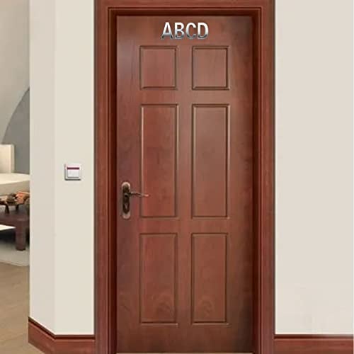 Woration 2 Inch A - D Self Adhesive Mailbox Letters Alphabet Stcikers Door Address Number Signs for Hotel Room Apartment Office Residence House Cars Trucks Silver Decoration 4 Pcs - Image 5