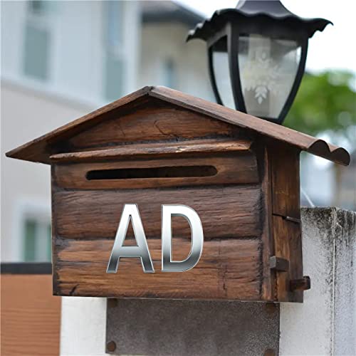 Woration 2 Inch A - D Self Adhesive Mailbox Letters Alphabet Stcikers Door Address Number Signs for Hotel Room Apartment Office Residence House Cars Trucks Silver Decoration 4 Pcs - Image 3