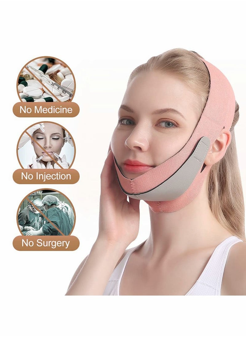 KASTWAVE - Double Chin Reducer,  Face Slimming Strap, Face Lifting Strap Double Chin Reducer, V Shaped Slimming Face Strap Eliminates Wrinkles Sagging Anti-aging Painless Firming Shaper for Women and Men - Image 1