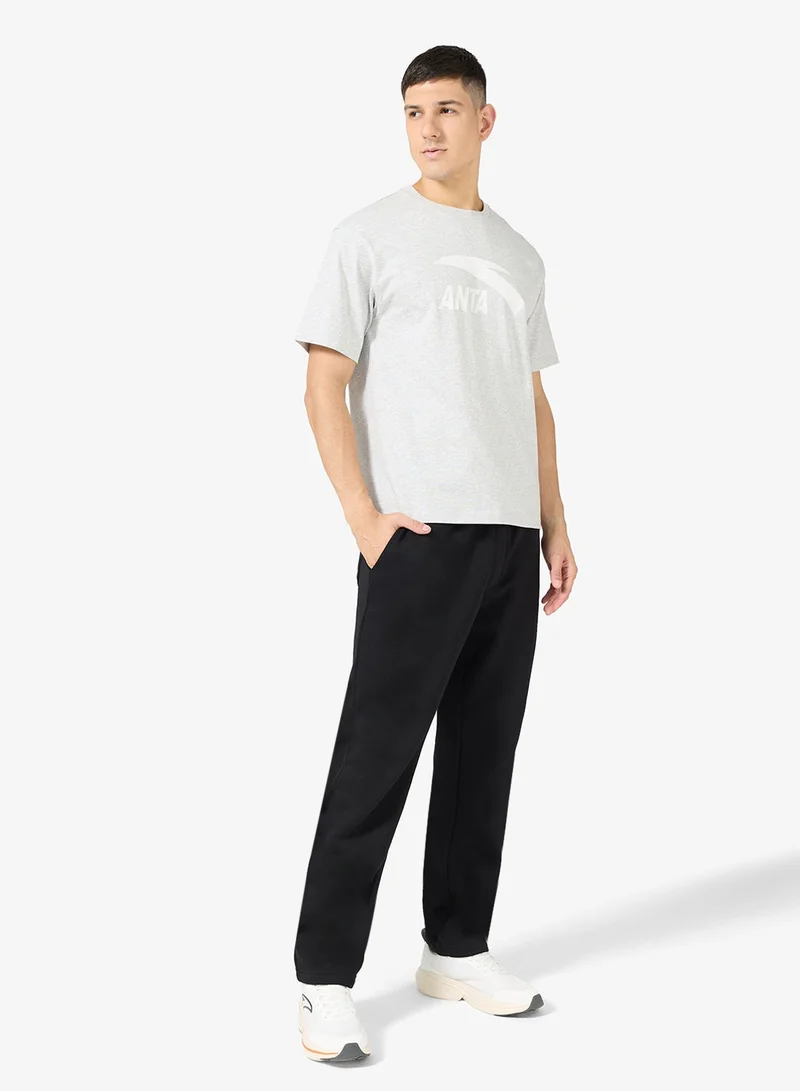 Anta Grey CoolSense T-Shirt | IceFresh Antibacterial Cotton Tee/Cooling Touch · Antibacterial Fabric · Everyday Comfort for Men | Best Price UAE