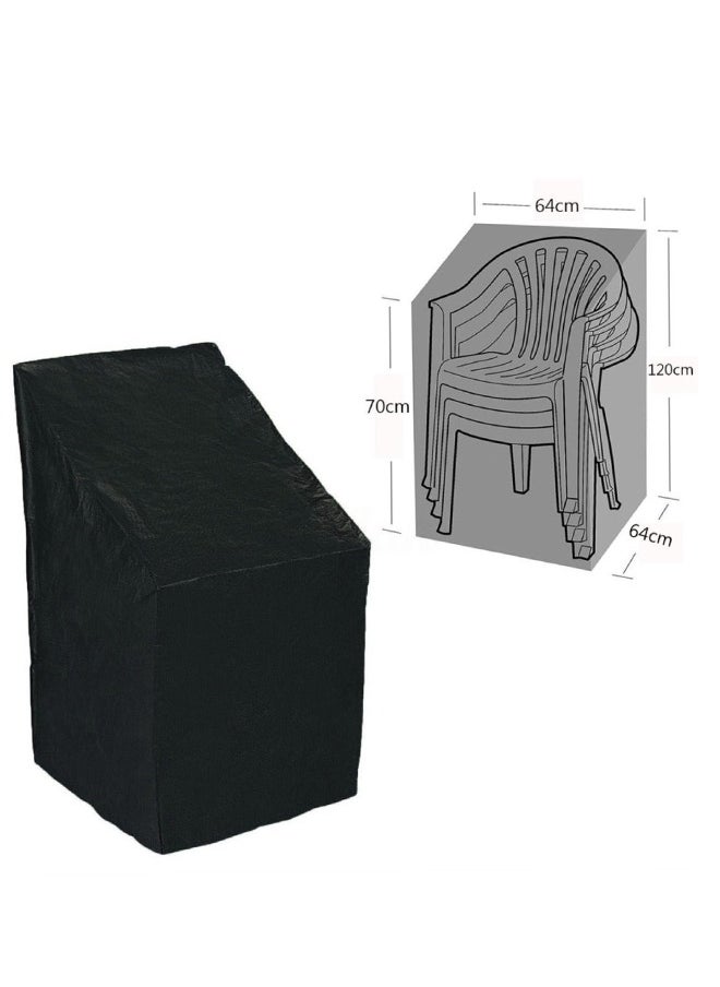 Generic Patio Chair Covers, Lounge Deep Seat Cover, Waterproof and Heavy Duty Outdoor Furniture Covers Heavy Duty Rip-Stop and Durable Outdoor Chair Cover Protect from Rain UV Dust Snow Black 64x64x120/70CM  - Image 2