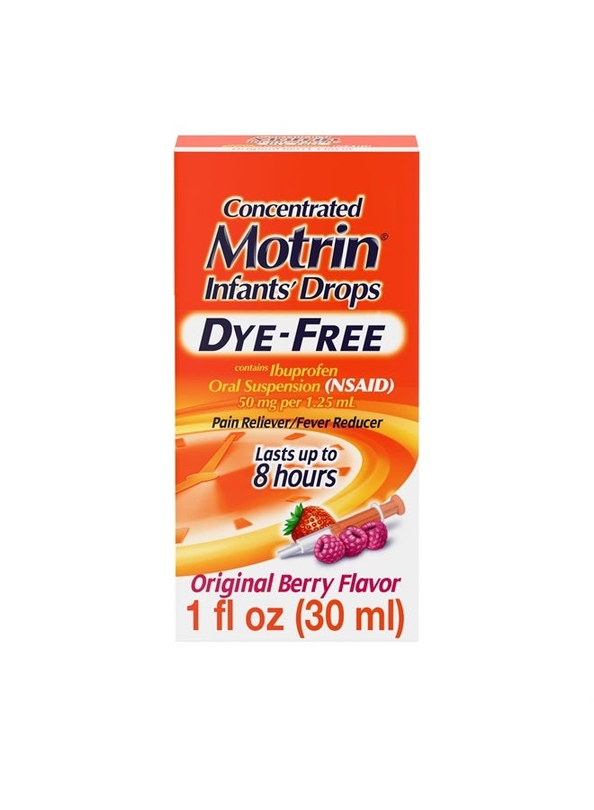 Motrin Infants Concentrated Liquid Medicine Drops with Ibuprofen, Berry, 1 fl. oz - Image 1