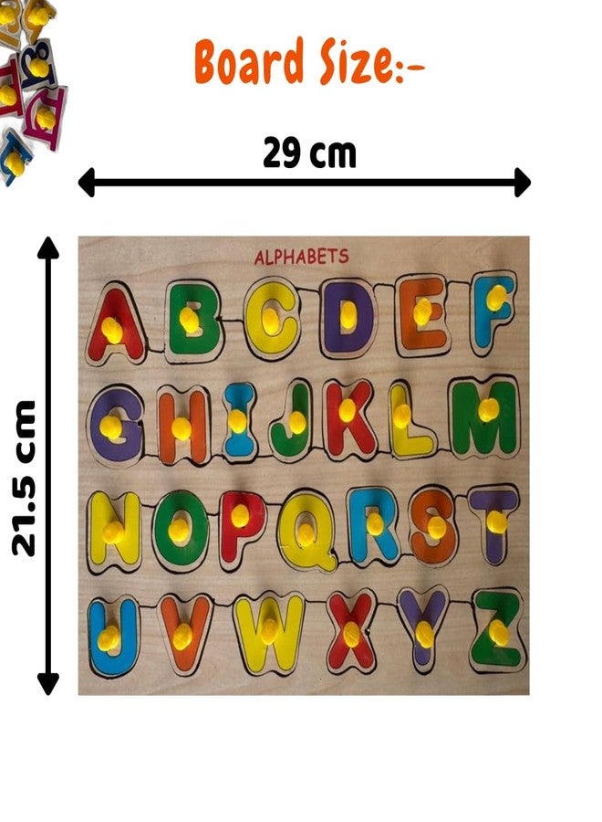 WOODINGO 4 in 1 Hindi Vyanjan, Swar, English Alphabets & Numbers Wooden Puzzle Board for Kids | Educational Learning Montessori Toy for Preschool & Nursery Children | Best Gift for Boys & Girls (3+ Years) - Image 2