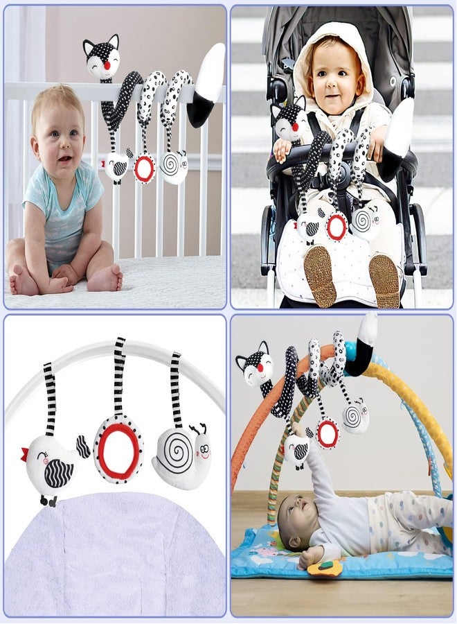 XIXILAND Baby Spiral Plush Toys, Black and White Baby Car Seat Toys, High Contrast Infant Newborn Toy 0-6 Months for Stroller Crib Mobile, Sensory Toy Best Gift for 0 3 6 9 12 Months Boys Girls - Image 5