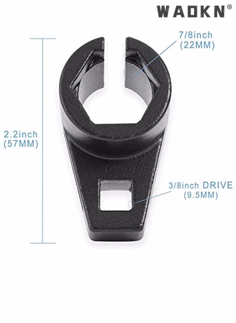 WAOKN - Premium Offset Oxygen Sensor Socket, 3/8-Inch Drive, 7/8-Inch (22mm) Wire Gate Accesses Sensor from The Side to Prevent Wire Damage Universal, for Most Models of Cars - Image 1