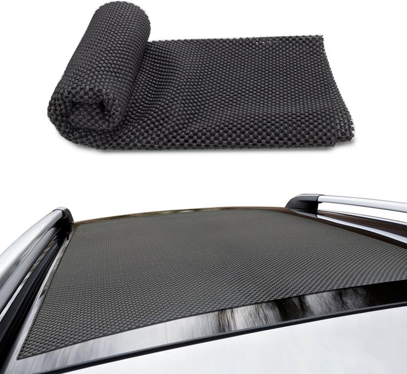 Automaze Car Roof Mat for Cargo Bag Mesh Rubber Non Slip Mat for Car Roof Carrier Bag, Anti-Slip, Extra-Cushioning, Car Roof Padding, and Home Rubber Mat,Grip, Universal Usage - Image 1