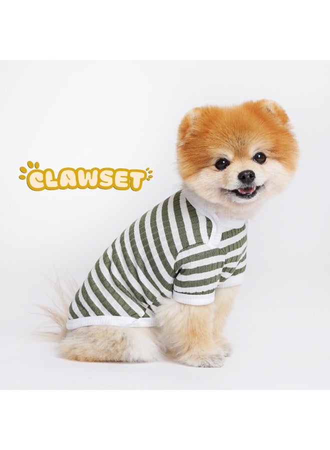CLAWSET YURI GREEN T-SHIRT FOR DOGS AND CATS PET APPAREL PET CLOTHES PET SHIRTS PET FASHION DOG APPAREL - CLAWSET - Image 1