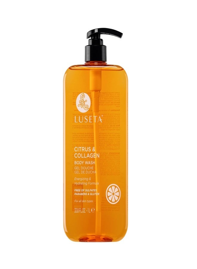 L LUSETA Luseta Citrus & Collagen Body Wash Nourishing & Refreshing Cleanser Enhances Skin Elasticity & Hydration Suitable for All Skin Types 33.8oz - Image 1