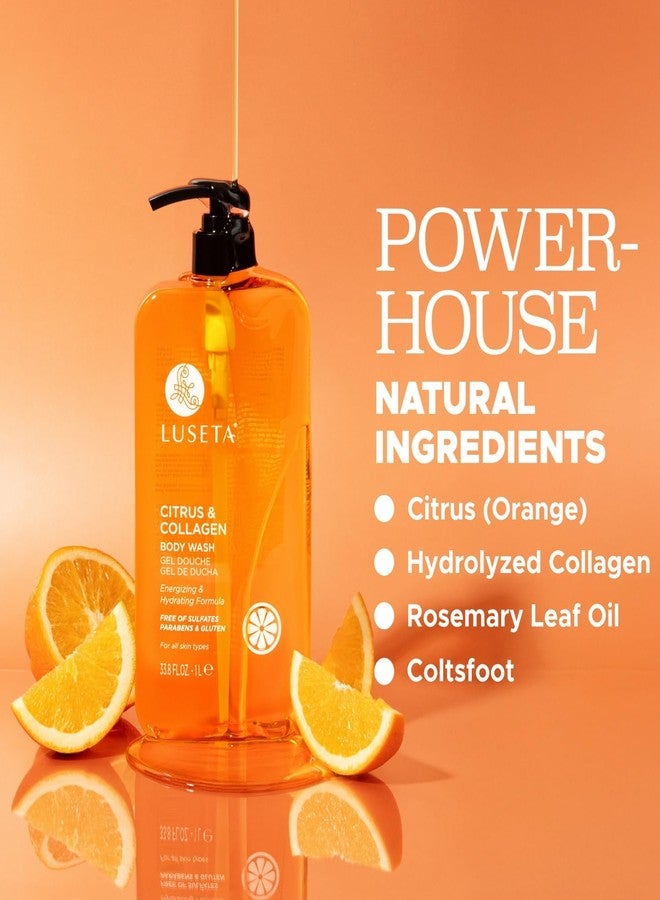 L LUSETA Luseta Citrus & Collagen Body Wash Nourishing & Refreshing Cleanser Enhances Skin Elasticity & Hydration Suitable for All Skin Types 33.8oz - Image 5