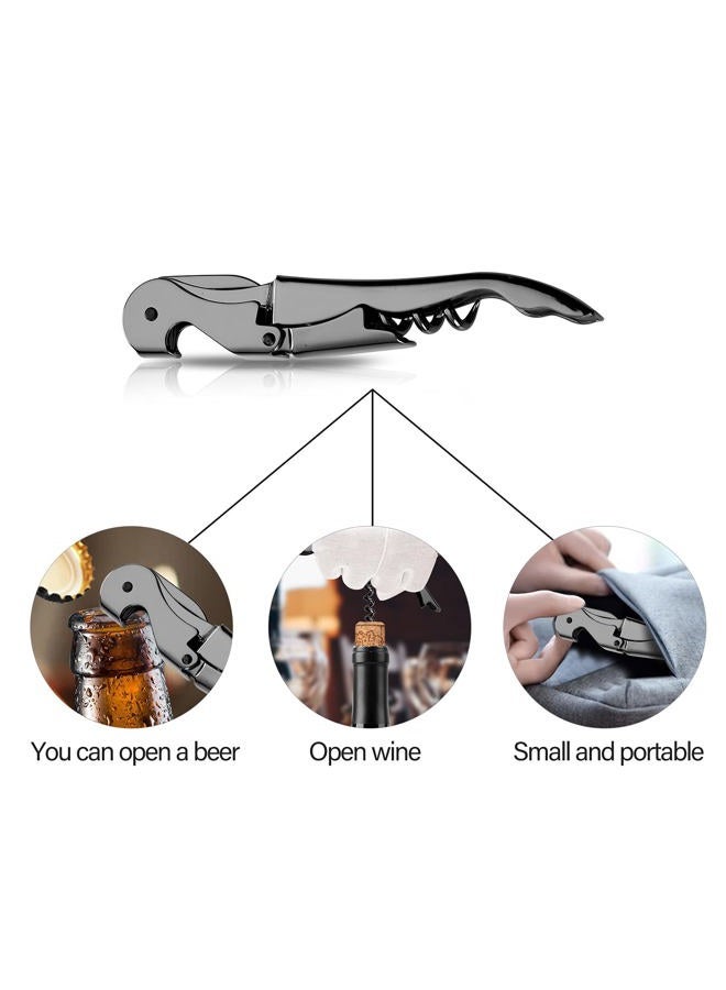 Drincarier Waiters Corkscrew Professional Wine openers，stainless steel Wine Key,Classic All-in-one Corkscrew, Bottle Opener and Foil Cutter - Image 4