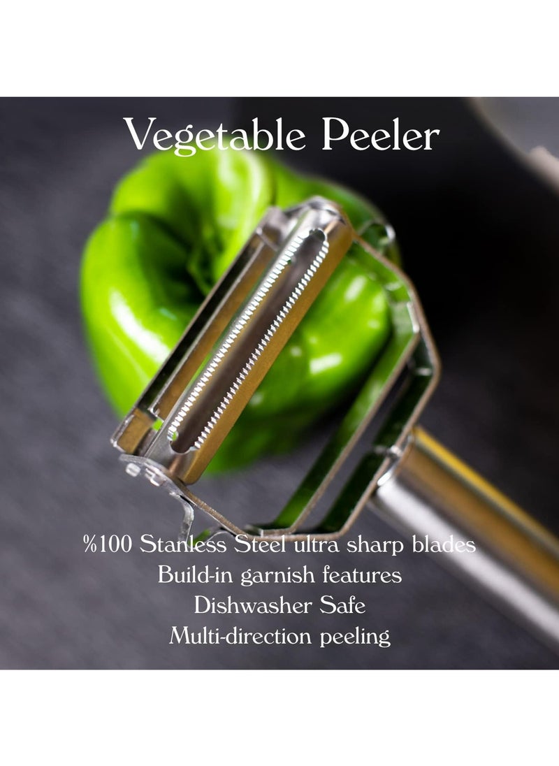 Oasisgalore - Stainless Steel Dual Blade Vegetable Peeler - Image 1