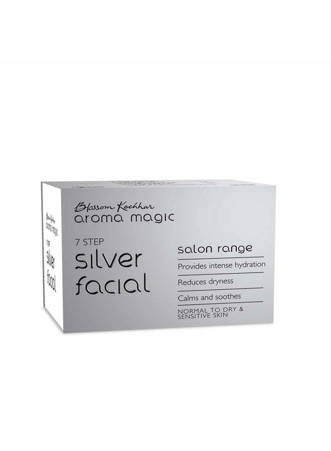 Aroma Magic Silver Facial Kit | 7-Step Skincare Set | Deep Cleansing, Hydrating & Soothing | Ideal for Dry & Sensitive Skin | Home Facial Kit for Fresh & Healthy Look - Image 1