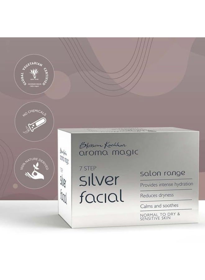 Aroma Magic Silver Facial Kit | 7-Step Skincare Set | Deep Cleansing, Hydrating & Soothing | Ideal for Dry & Sensitive Skin | Home Facial Kit for Fresh & Healthy Look - Image 5