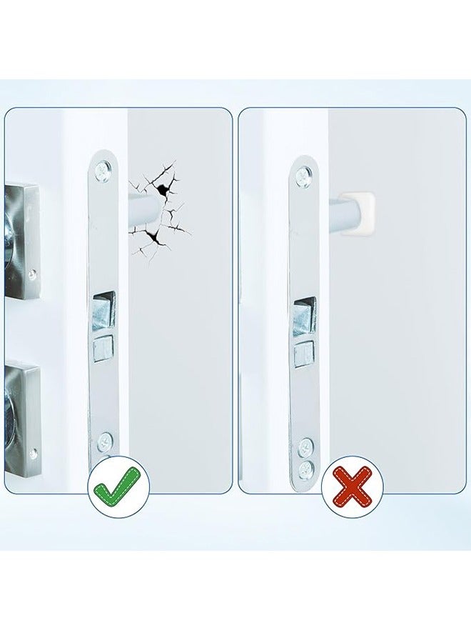 Household Anti-Collision Pads Door Handle Silicone Pads Cabinet Door Door Back Anti-bump Grain Wall Stickers Refrigerator Door Stickers Anti-collision Door Pads Door Stop Wall Protection Bumper Self-Adhesive Wall Protector Silicone Buffer Muffler Door Handle Door Handle Protection Wall Cover Door Wall Pressure Cover SuitableFor Home, Office, School (White) 6 Pcs - Image 2