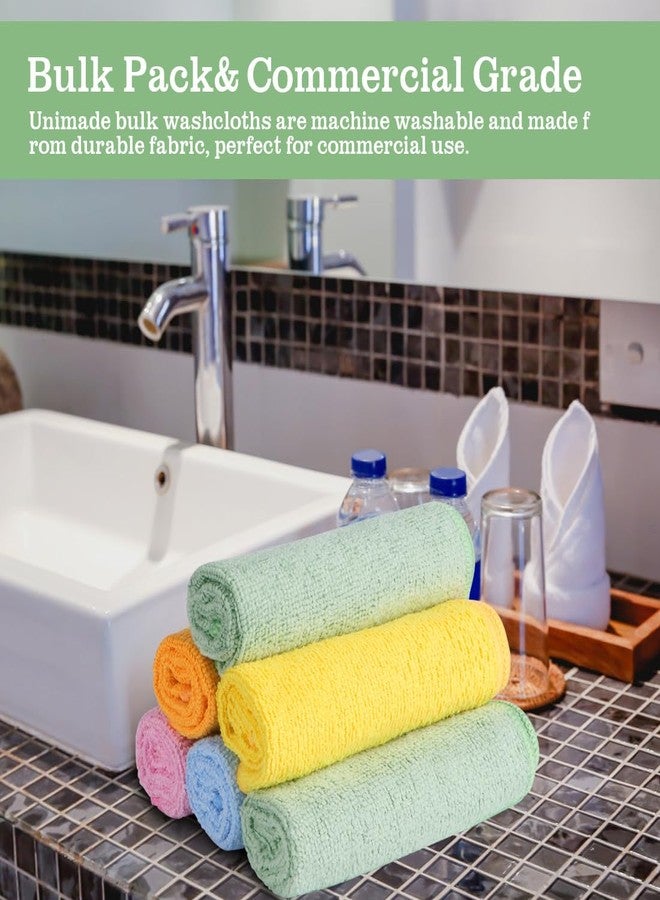 UNIMADE Washcloths - 20 Pack - Face Towels (12" x 12"), Highly Soft Wash Cloths and Hand Towels, Fast Drying Multi-Purpose Microfiber Cleansing Cloths for Bathroom, Hotel, Spa, and Salon - Multicolor - Image 4