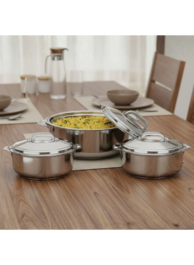 SEAGULL Deluxe Hotpot 3-Piece Set 2.5L/3.5L/5L | Premium Insulated Casserole Set | Keeps Food Hot & Fresh - Image 2