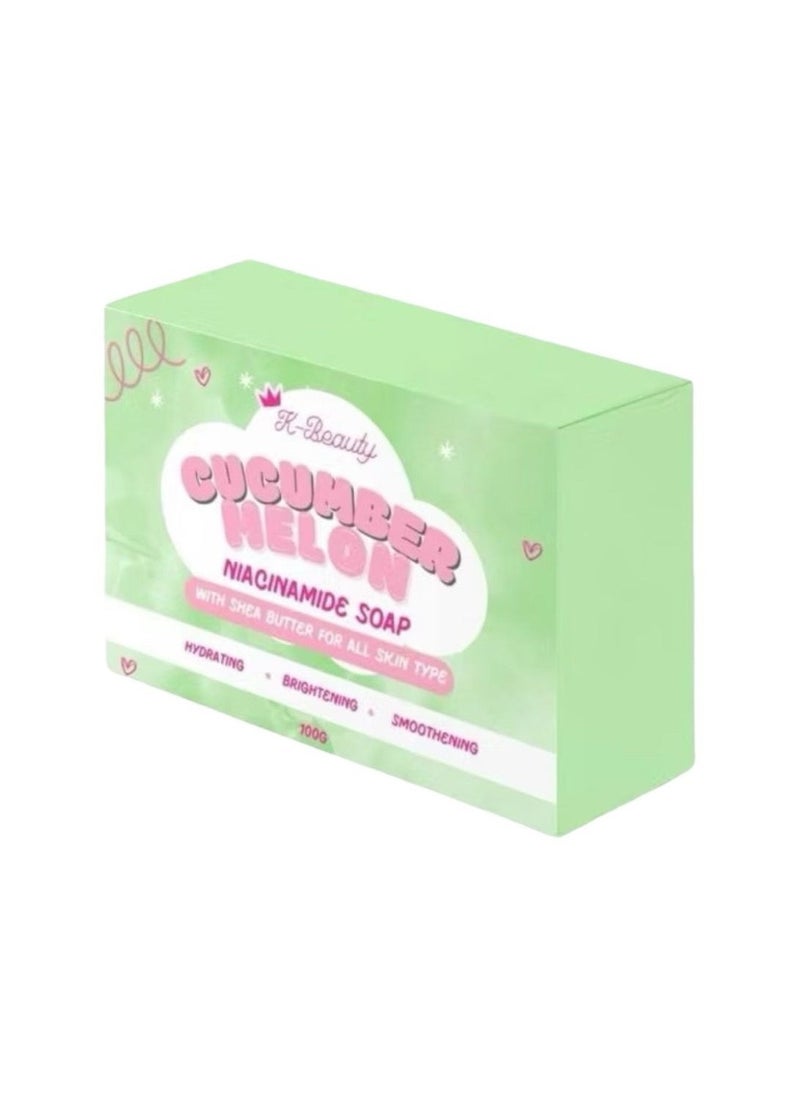 K Beauty cucumber melon niacinamide soap 