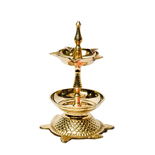 Bhimonee Decor Pure Brass Kachua Deep | Turtle Design Deepak Diya for Pooja & Home Temple | Traditional Spiritual Decor | 6.25 Inches, 380gm - Image 4