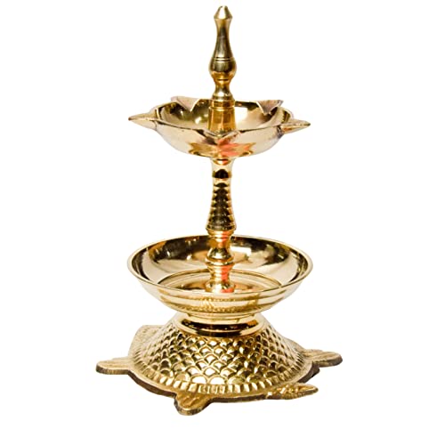 Bhimonee Decor Pure Brass Kachua Deep | Turtle Design Deepak Diya for Pooja & Home Temple | Traditional Spiritual Decor | 6.25 Inches, 380gm - Image 2