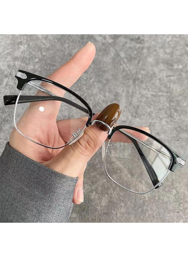 Generic Anti-blue Light Reading Glasses Men's High-definition Eyebrow Frame Ultra-light Fatigue Relief Middle-aged And Elderly High-end Elderly Presbyopic Glasses Women 