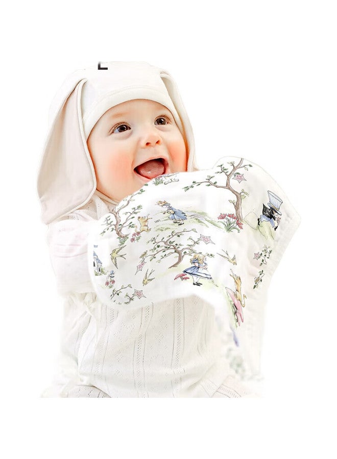 Emxee Baby Drool Bib, Newborn Pure Cotton Soft Gauze Square Towel, Ultra-Soft Baby Face Towel, Children'S Towel, 4-Pack - Image 3