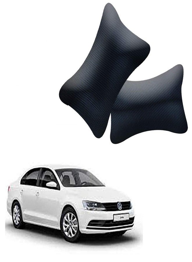 NikrokZ Car Seat Neck Rest Pillow Black Dotted Design for CAR - Image 1