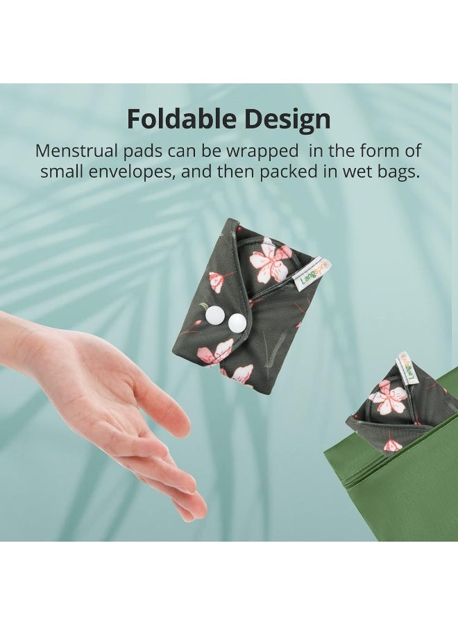 Langsprit Absorbent Reusable Menstrual Sanitary PadsWashable Cloth Menstrual Period PadsReusable Panty LinersWinterM - Image 5
