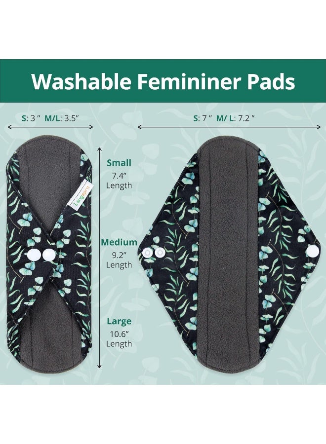 Langsprit Absorbent Reusable Menstrual Sanitary PadsWashable Cloth Menstrual Period PadsReusable Panty LinersWinterM - Image 2