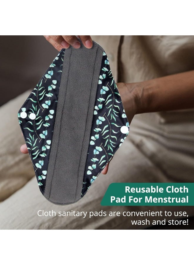 Langsprit Absorbent Reusable Menstrual Sanitary PadsWashable Cloth Menstrual Period PadsReusable Panty LinersWinterM - Image 4