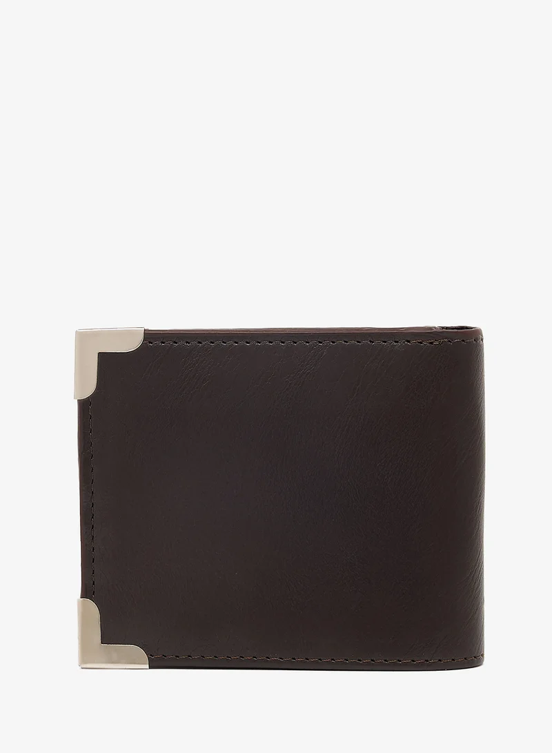 Robert Wood  Classic leatherette Bifold Wallet with metal corner for Men | Best Price UAE
