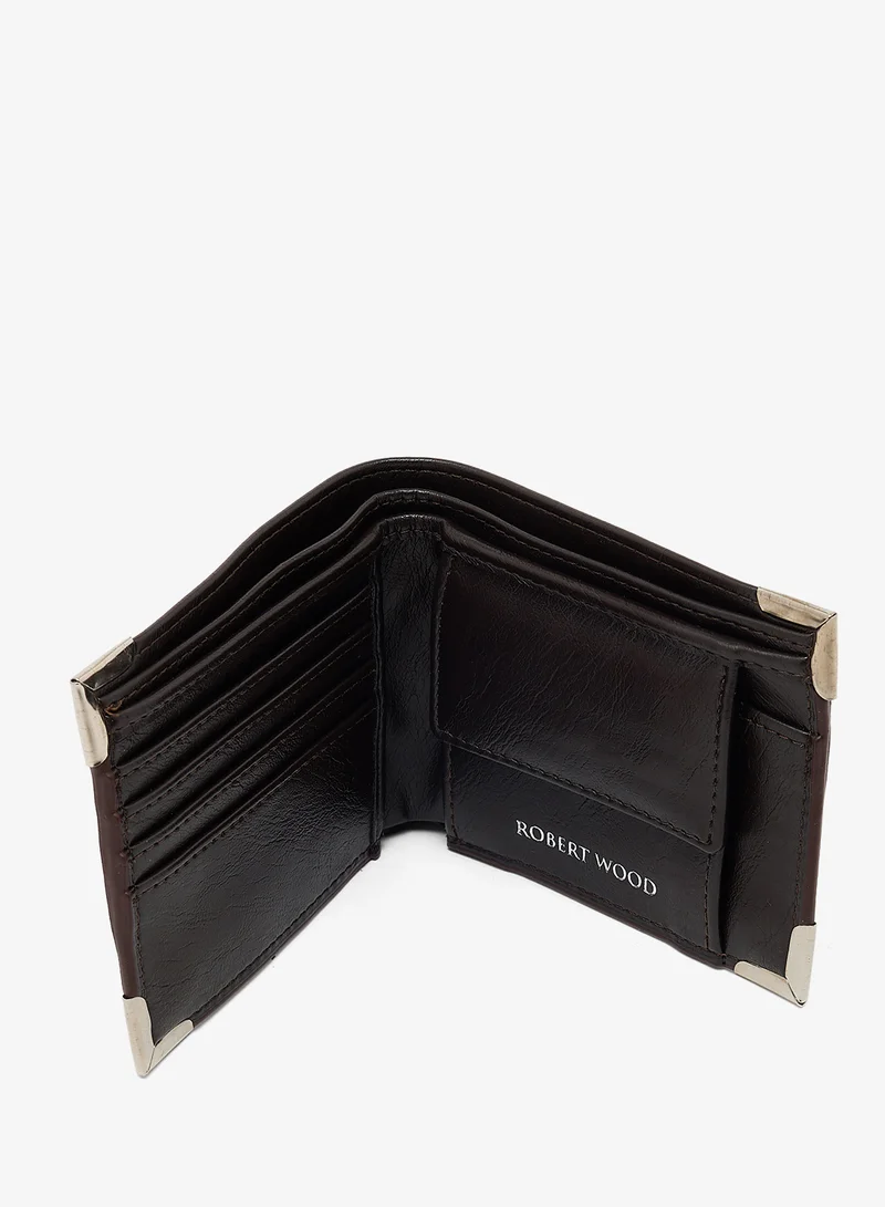 Robert Wood  Classic leatherette Bifold Wallet with metal corner for Men | Best Price UAE