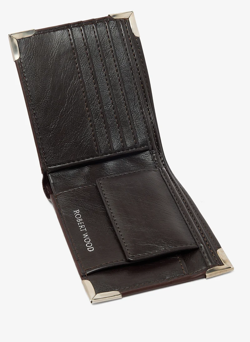 Robert Wood  Classic leatherette Bifold Wallet with metal corner for Men | Best Price UAE