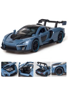 Model car لعبة نموذج سيارة ماكلارين من سبائك الزنك بمقياس 1:32، سيارة ماكلارين سينا قابلة للسحب للخلف، نموذج سيارة قابل للسحب للخلف مع صوت وإضاءة للأطفال الأولاد والبنات، 16 سم × 7 سم × 4 سم  - Image 1