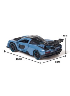Model car لعبة نموذج سيارة ماكلارين من سبائك الزنك بمقياس 1:32، سيارة ماكلارين سينا قابلة للسحب للخلف، نموذج سيارة قابل للسحب للخلف مع صوت وإضاءة للأطفال الأولاد والبنات، 16 سم × 7 سم × 4 سم  - Image 4