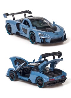 Model car لعبة نموذج سيارة ماكلارين من سبائك الزنك بمقياس 1:32، سيارة ماكلارين سينا قابلة للسحب للخلف، نموذج سيارة قابل للسحب للخلف مع صوت وإضاءة للأطفال الأولاد والبنات، 16 سم × 7 سم × 4 سم  - Image 2