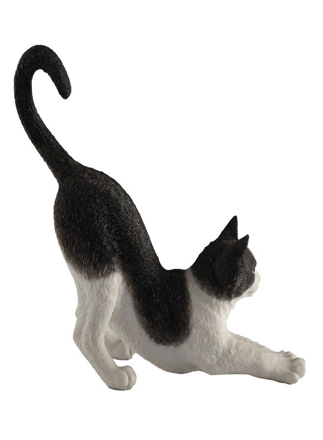 فيرونيز ديزاين تمثال قطة سوداء وبيضاء متمددة من تصميم فيرونيز، مقاس 4 7/8 بوصة، مصنوع من الراتنج ومطلي يدويًا. - Image 5