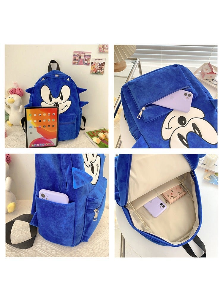 Sonic Cartoon Personalized Travel Backpack Men and Women Large Capacity Backpack High School College Student Backpack 43*30*14CM Plush - Image 4