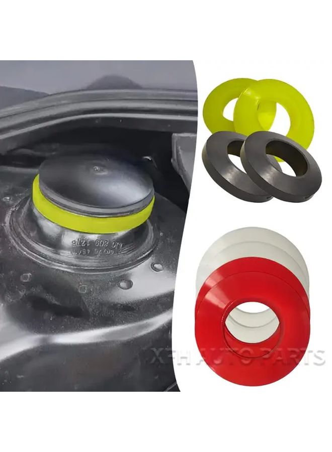 White 2pcs Car Suspension Noise Reduction Kit Strut Mount Bushings Rubber Insulators - Image 4