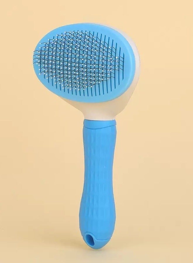 Pet Cat Brush for Shedding and Grooming, Dog Hair Removal Brush, Pet Groomer Shedding Grooming Tools Combs Rakes, Cats Brush for Short or Long Haired Removes Loose Hair & Tangles, blue