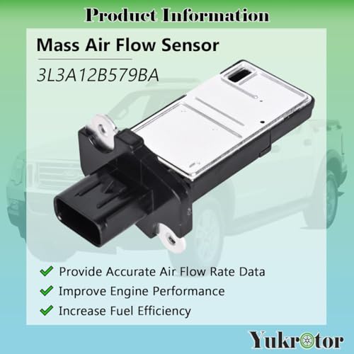 Yukrotor Mass Air Flow Sensor MAF Sensor 3L3A12B579BA Compatible with 20042010 Ford F150 F250 Super Duty E150 E250 Escape Expedition Explorer Mustang Lincoln Mercury Replaces OE 3L3Z12B579BA - Image 3