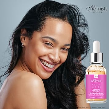 skinChemists AntiAgeing Face Serum with Vitamin C 3 Ferulic Acid 1 Vitamin E 1 30ml Smooth Wrinkles Revitalize Skin Improve Fine Lines Achieve Radiant Youthful Skin - Image 4