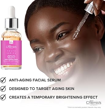skinChemists AntiAgeing Face Serum with Vitamin C 3 Ferulic Acid 1 Vitamin E 1 30ml Smooth Wrinkles Revitalize Skin Improve Fine Lines Achieve Radiant Youthful Skin - Image 3