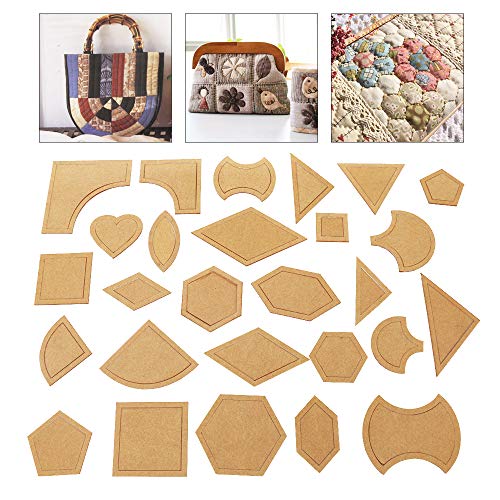 Rayberro 54 Pcs/Set Quilting Templates Quilt Stencils Handmade Mixed Quilt Templates Sewing Patterns Set Quilter Styling Tool Clear Acrylic Stencil DIY Tools for Patchwork Leather Craft Quilting Sewing Tool - Image 1