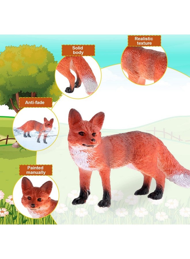 Zomiboo 16 Pcs Fox Toy Figures Set Red PVC Plastic Toys Realistic Miniature Mini Red Wild Fox Figurine Set for Collection Home Decor Accessories Cake Toppers Decoration - Image 5