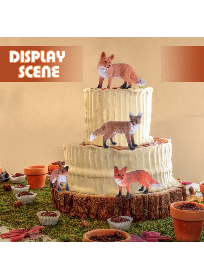 Zomiboo 16 Pcs Fox Toy Figures Set Red PVC Plastic Toys Realistic Miniature Mini Red Wild Fox Figurine Set for Collection Home Decor Accessories Cake Toppers Decoration - Image 4