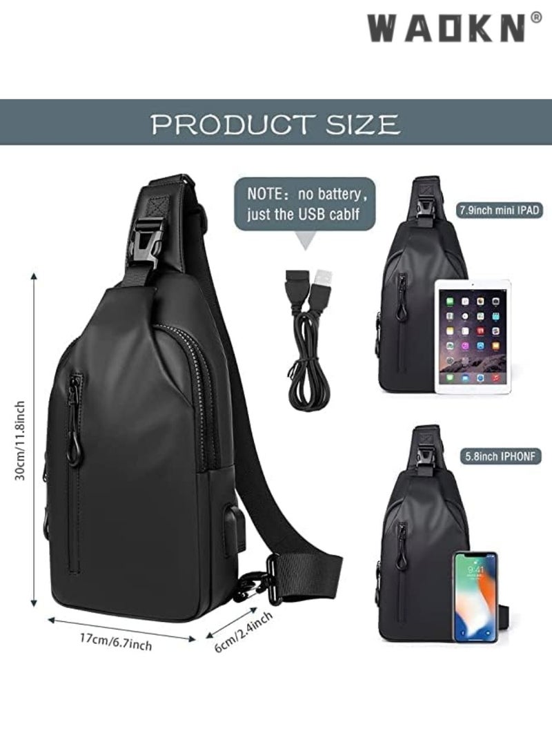 WAOKN Multifunctional Portable Bag Crossbody Body Chest Sling Shoulder Bag Small Backpack for Men Women Casual Backpack Bag Lightweight Waterproof Bag for Travel Hiking - Image 5