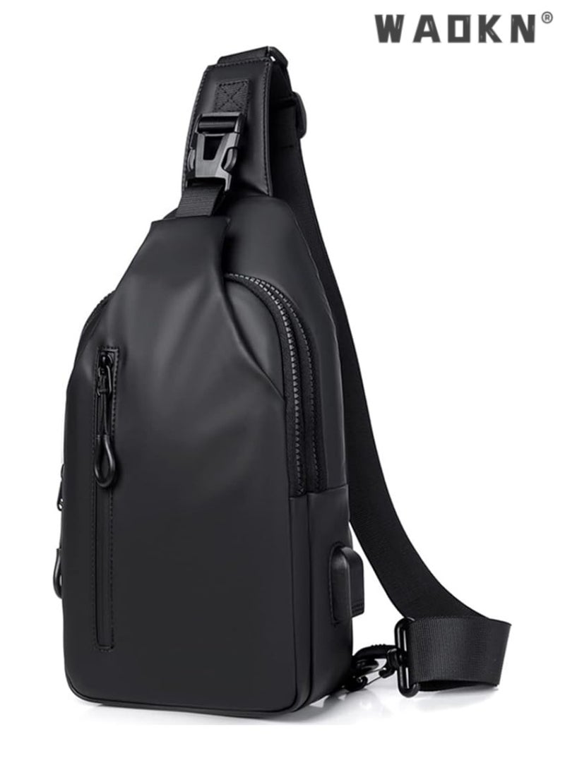 WAOKN Multifunctional Portable Bag Crossbody Body Chest Sling Shoulder Bag Small Backpack for Men Women Casual Backpack Bag Lightweight Waterproof Bag for Travel Hiking - Image 1