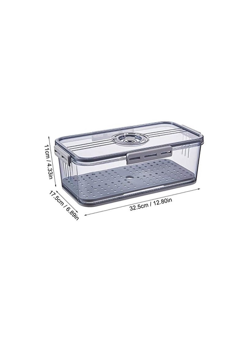 Spaceshoop - Stackable Refrigerator Organizer Fresh Keeper Container with timer lid For Kitchen Produce Fruit Vegetables storage - Image 1