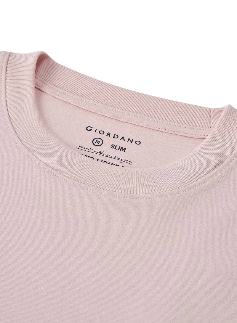 GIORDANO  Men's Slim Fit Liquid Touch Smart Collar Tee for Men | Best Price UAE